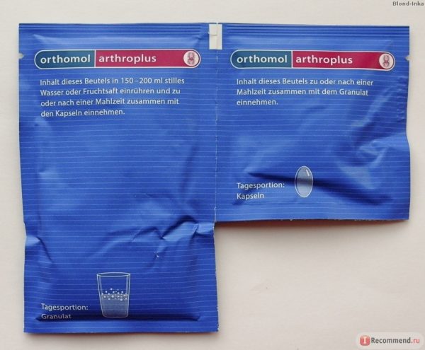 Orthomol ARTHRO plus granulát+kapsuly vo vrecku, 30 denných dávok - Image 2